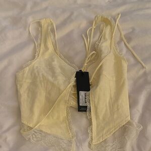 Lioness Soft Yellow Lace Top